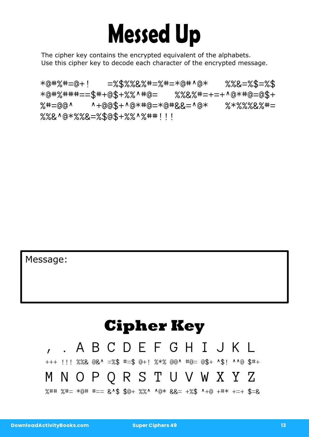 Messed Up in Super Ciphers 49