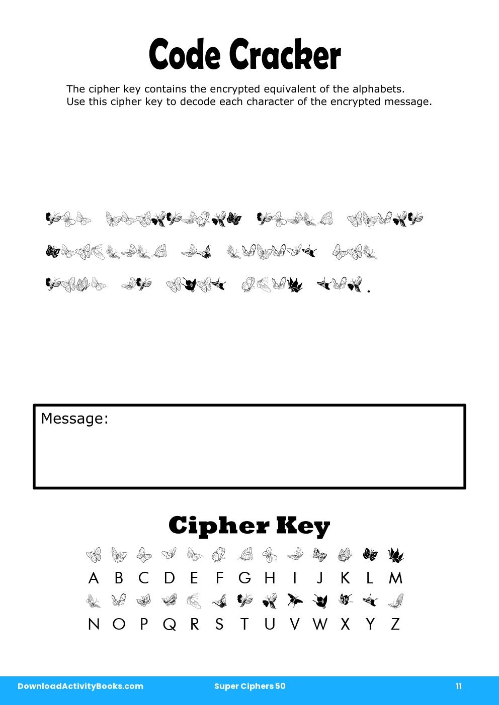 Code Cracker in Super Ciphers 50