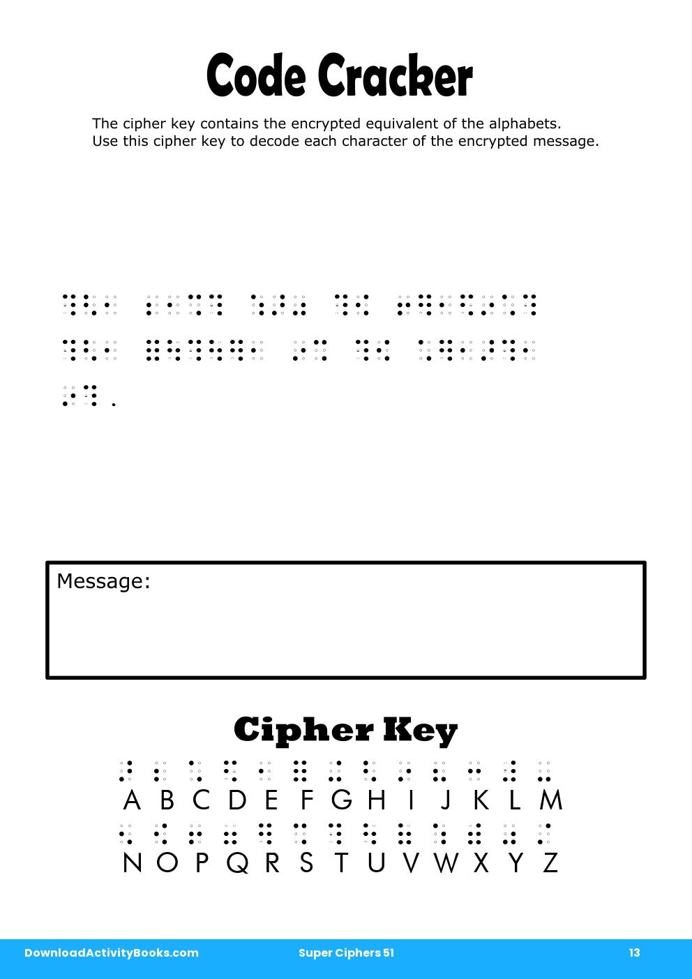 Code Cracker in Super Ciphers 51