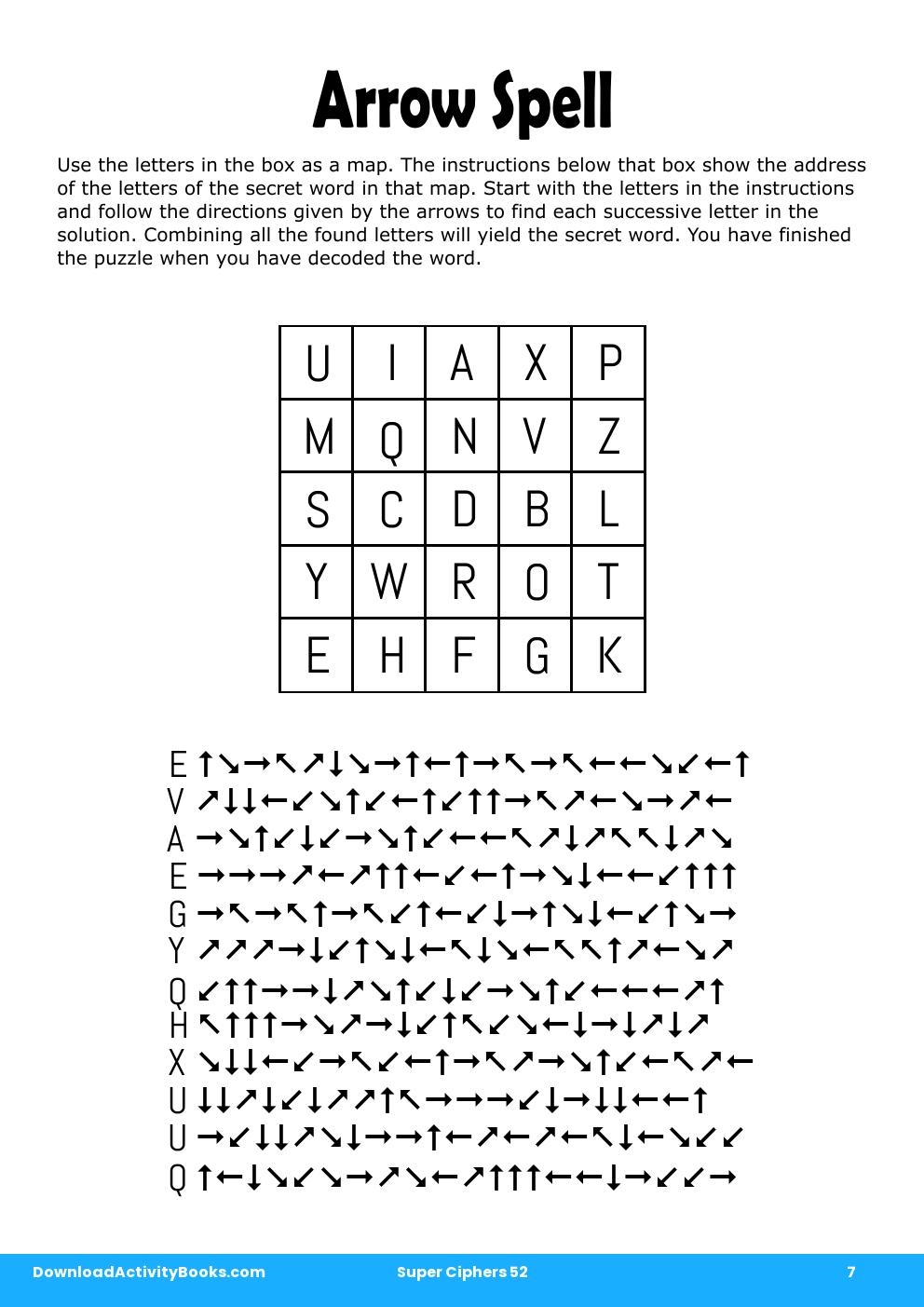 Arrow Spell in Super Ciphers 52
