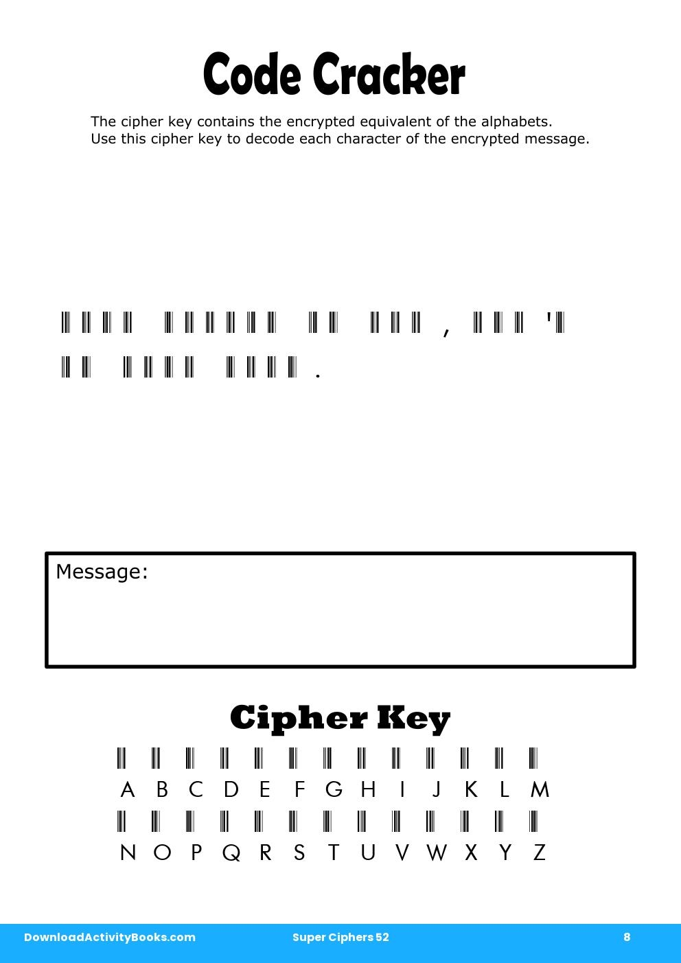 Code Cracker in Super Ciphers 52