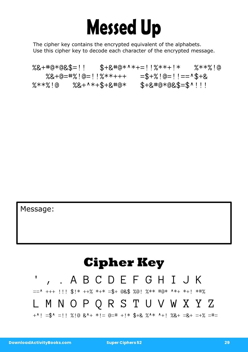 Messed Up in Super Ciphers 52