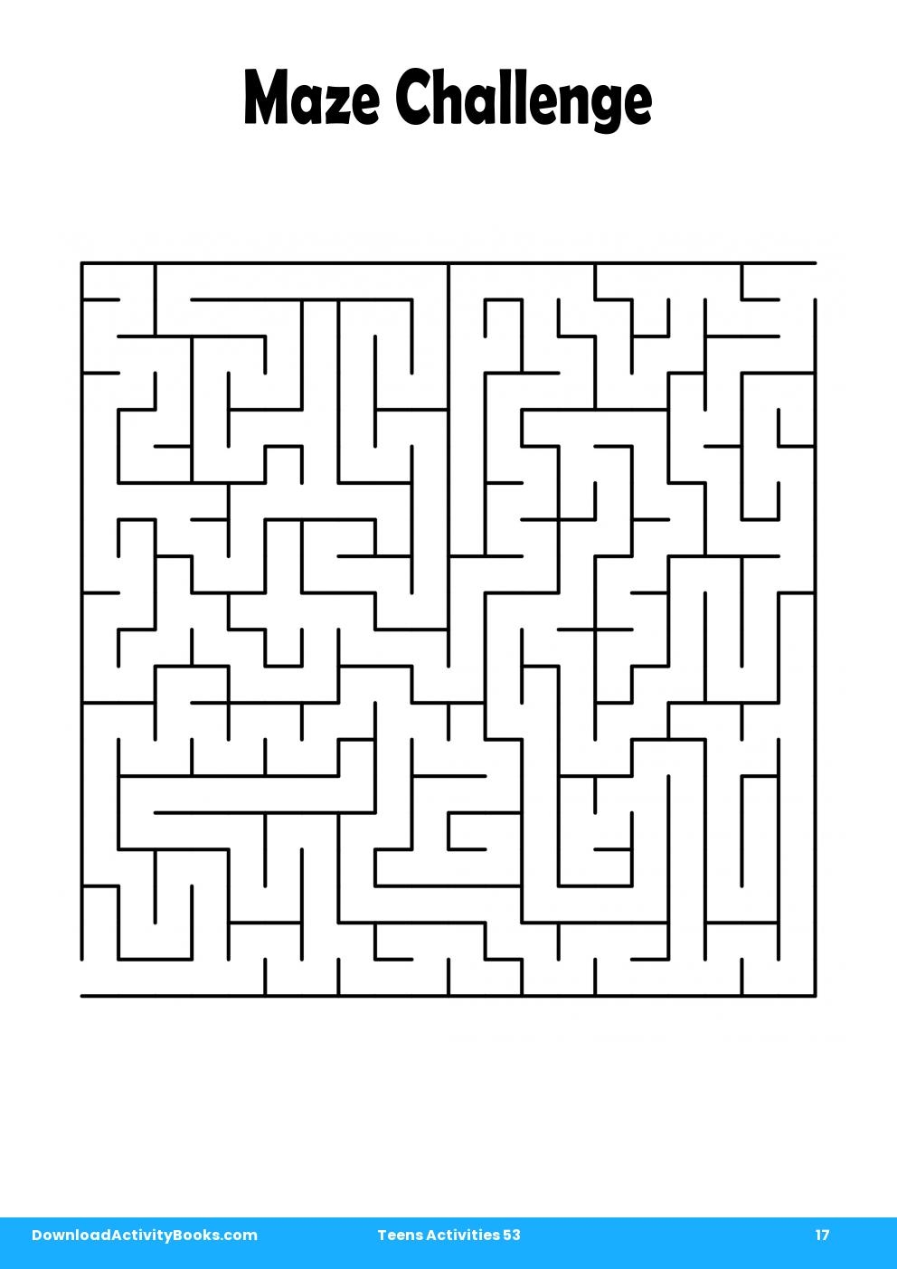 Maze Challenge in Teens Activities 53