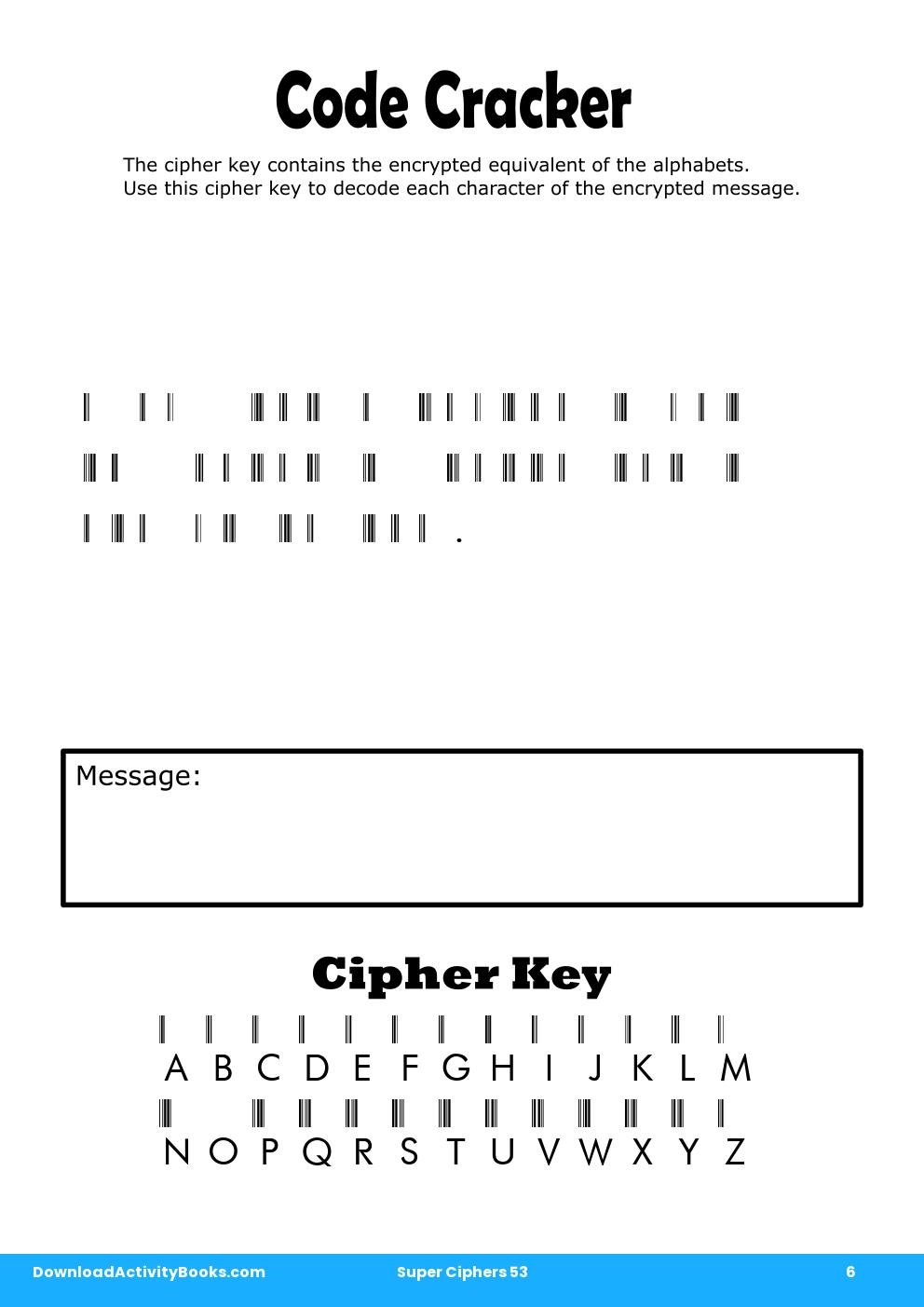 Code Cracker in Super Ciphers 53