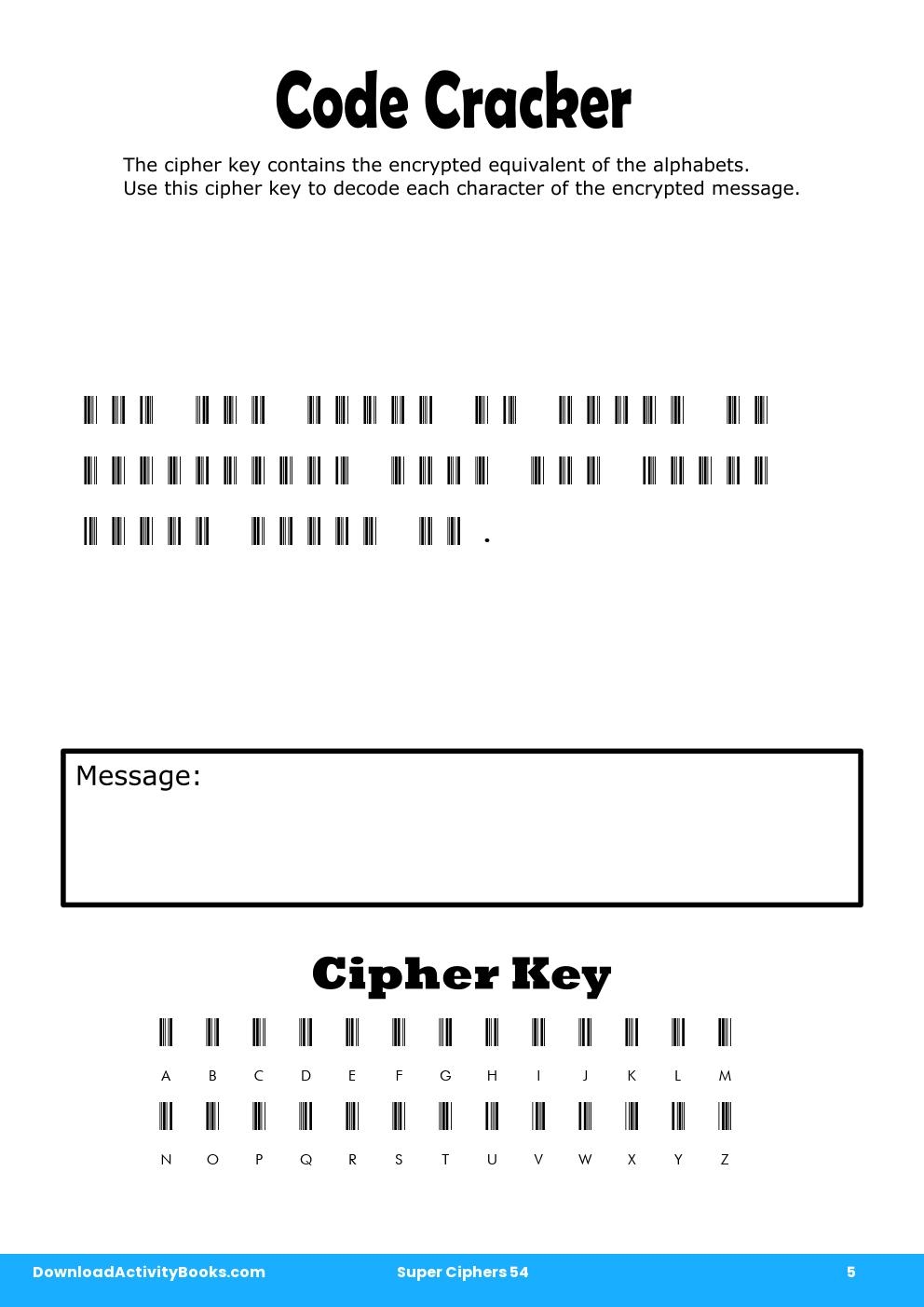 Code Cracker in Super Ciphers 54