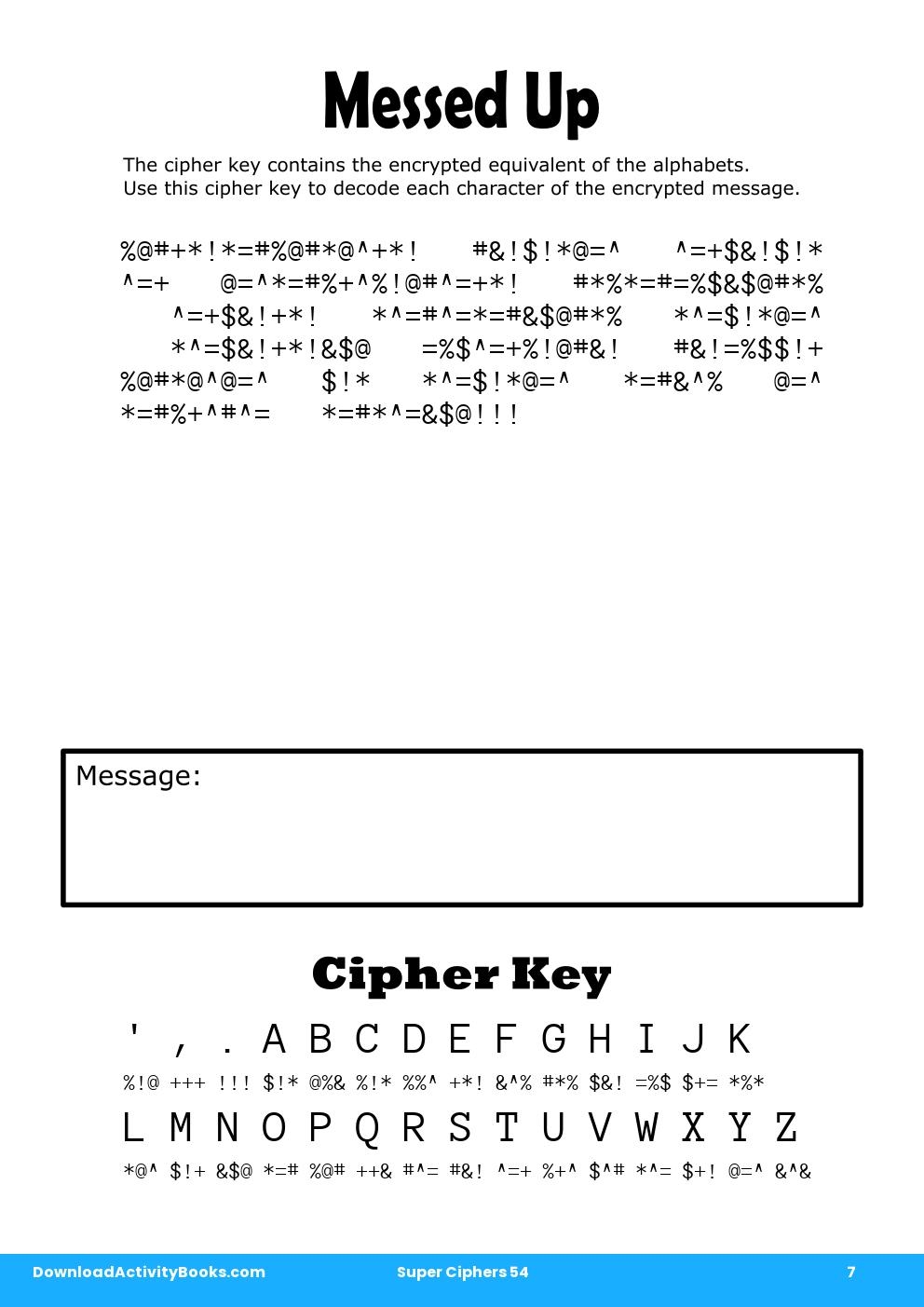 Messed Up in Super Ciphers 54