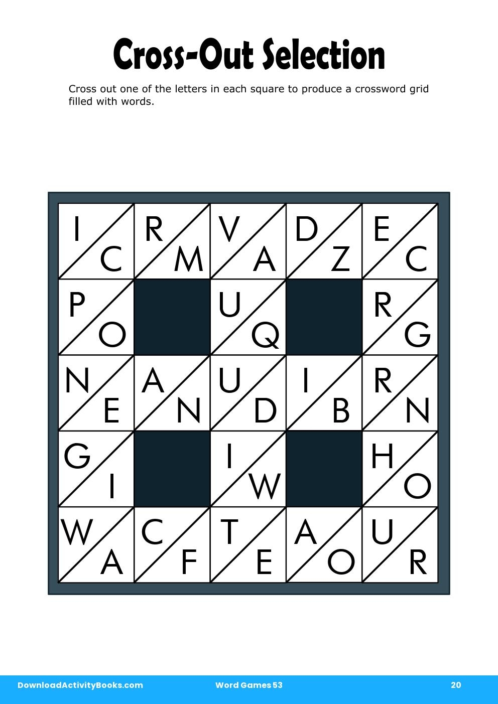 Cross-Out Selection in Word Games 53