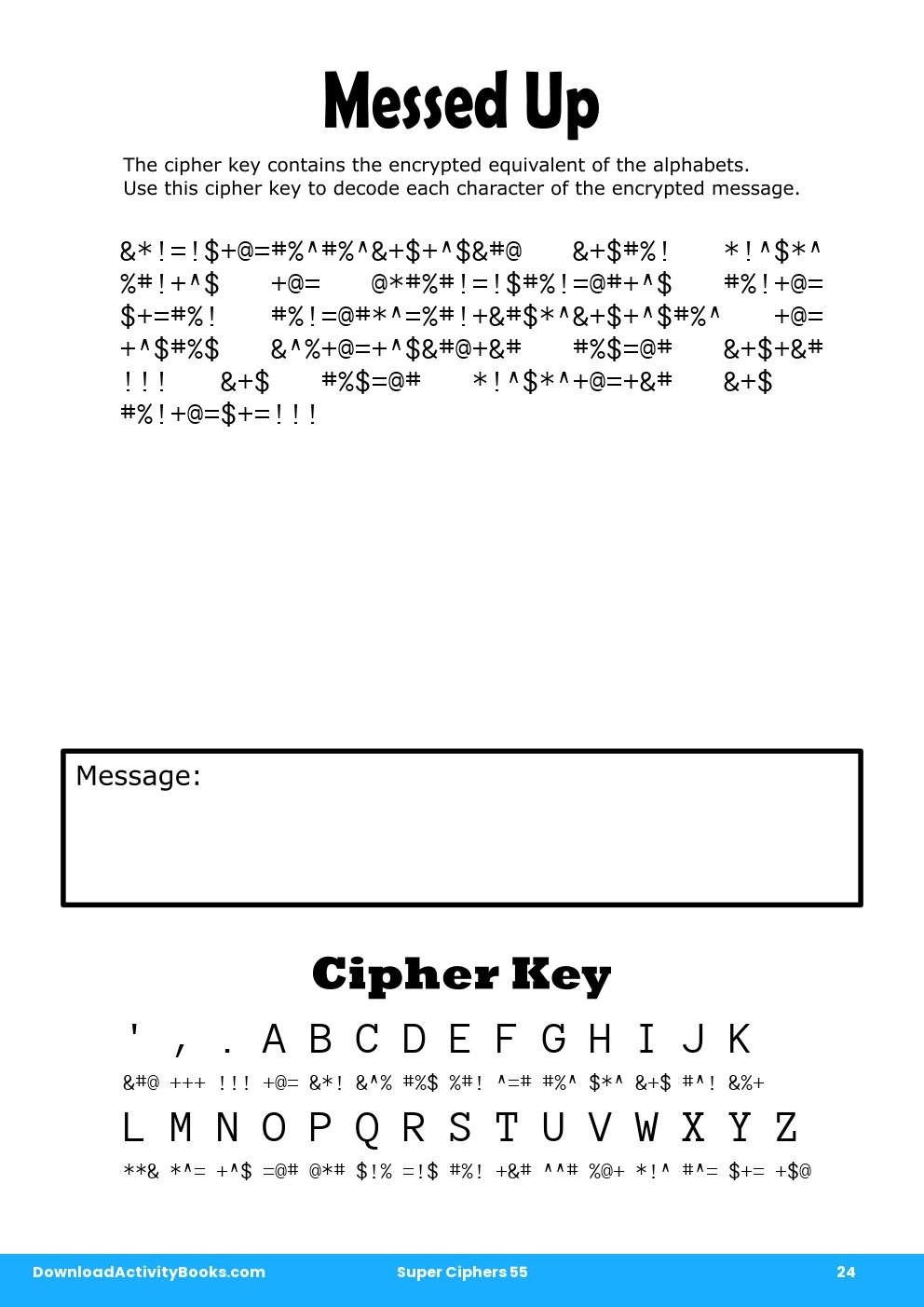 Messed Up in Super Ciphers 55