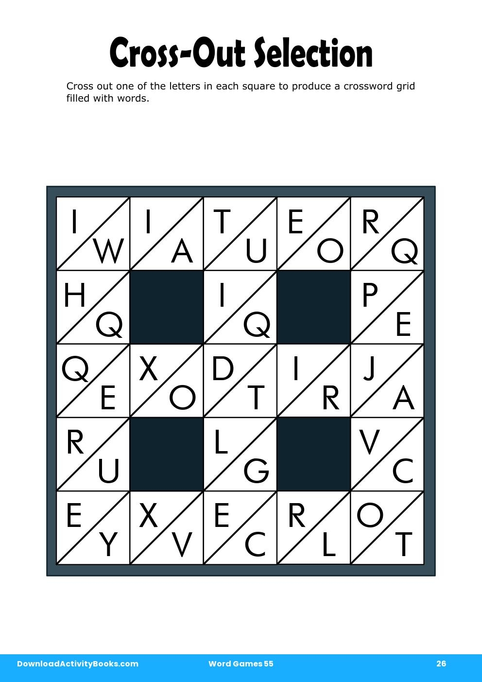 Cross-Out Selection in Word Games 55