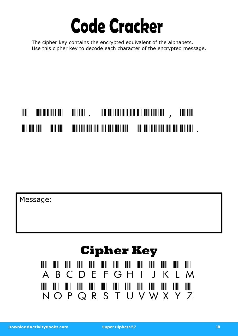 Code Cracker in Super Ciphers 57