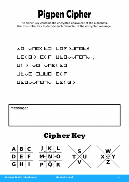 Pigpen Cipher in Kids Activities 8