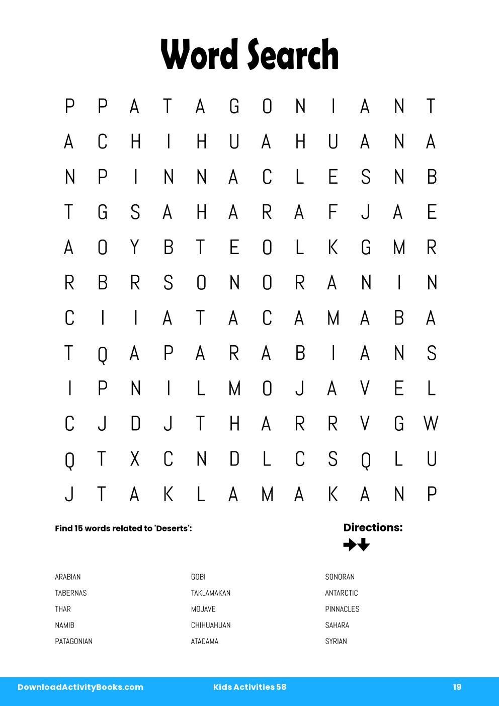 Word Search in Kids Activities 58