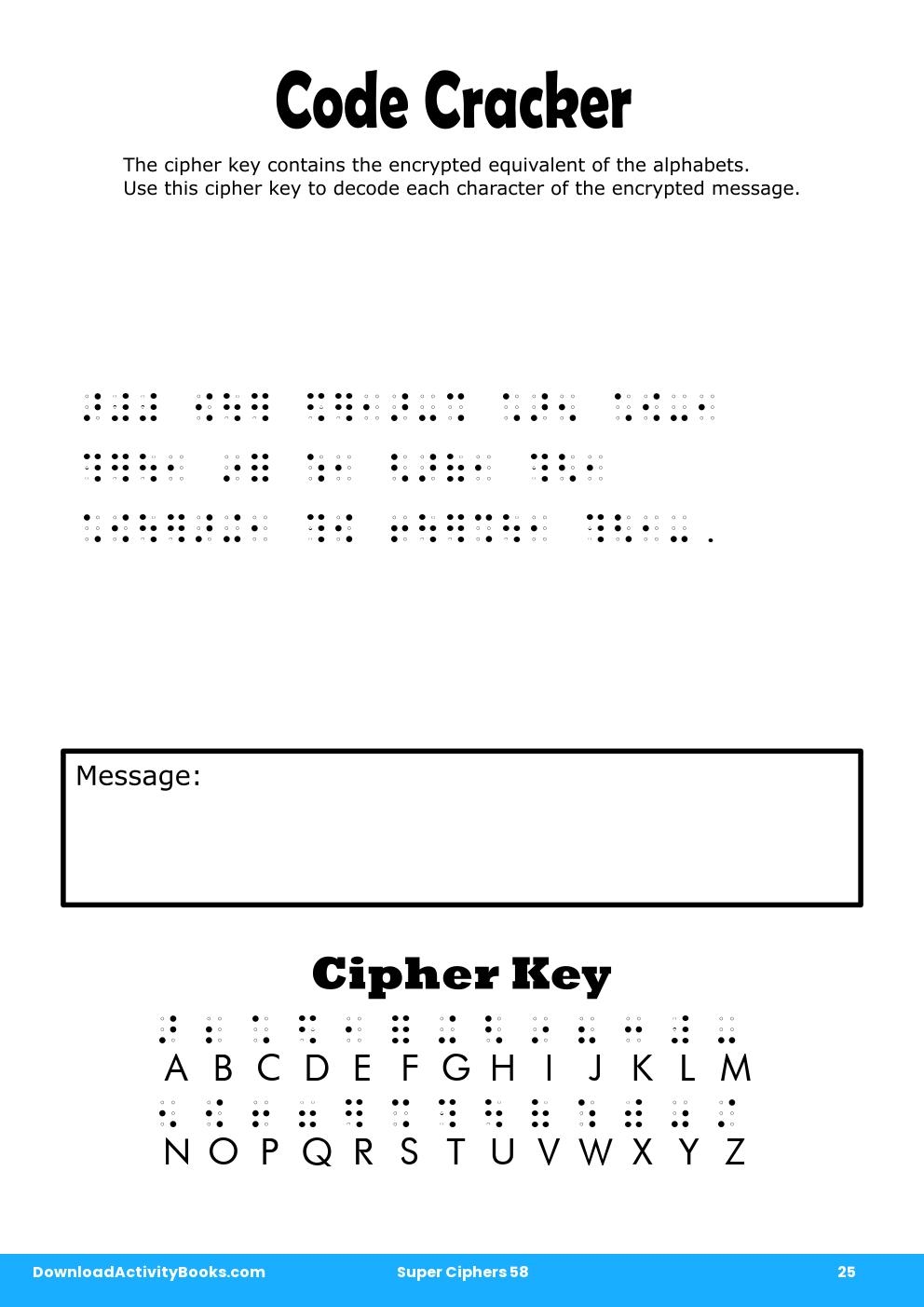 Code Cracker in Super Ciphers 58