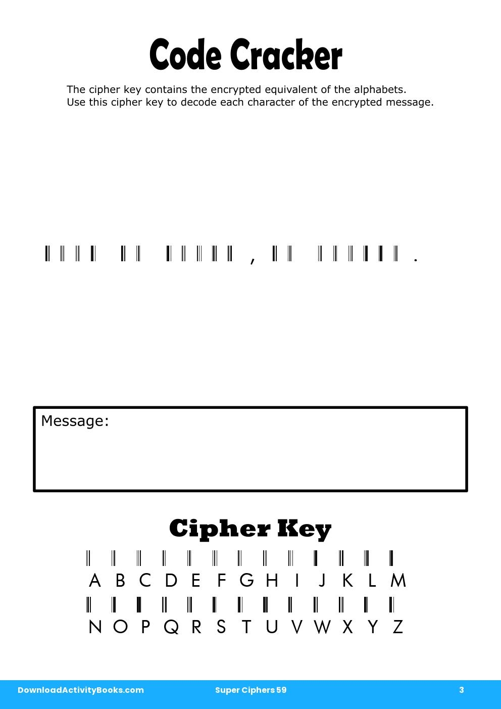 Code Cracker in Super Ciphers 59