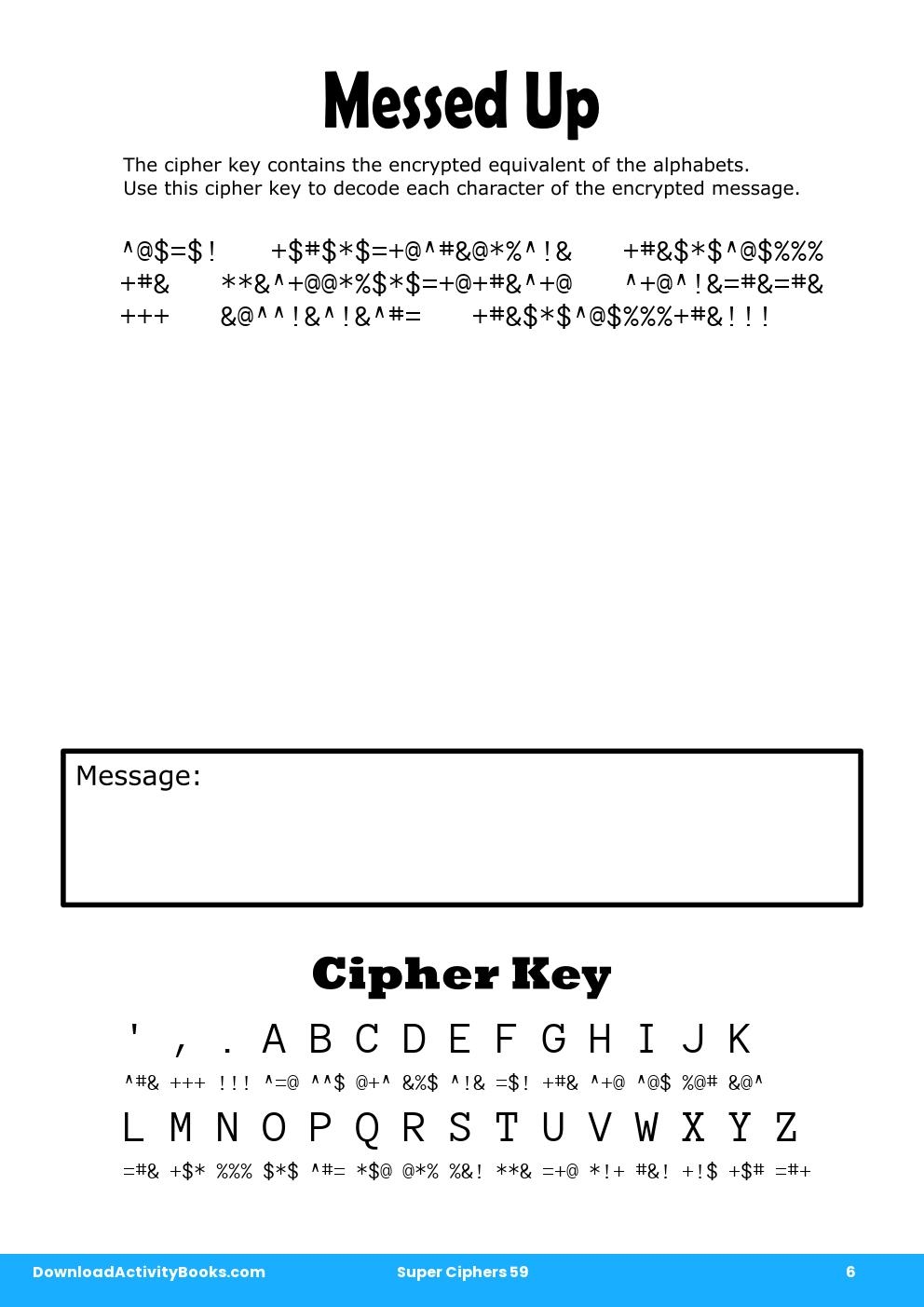 Messed Up in Super Ciphers 59