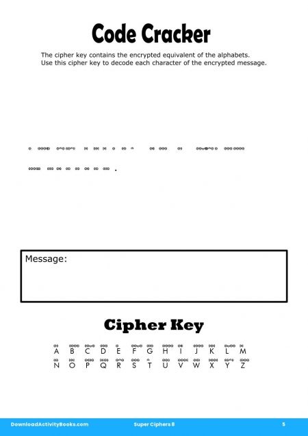 Code Cracker in Super Ciphers 8