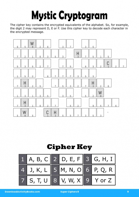 Mystic Cryptogram in Super Ciphers 8