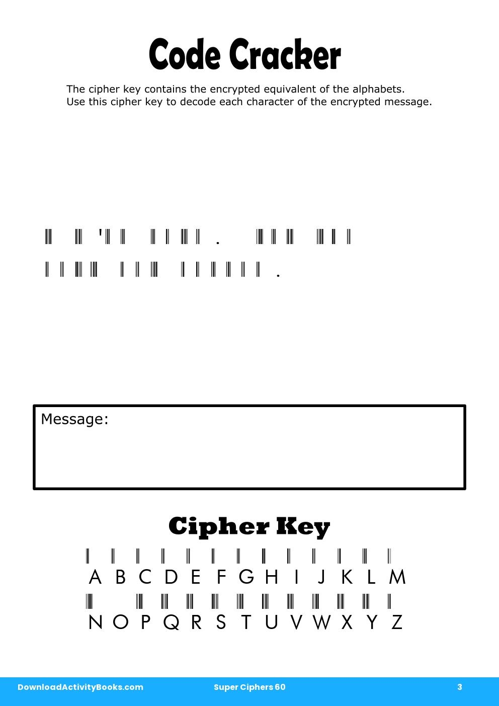 Code Cracker in Super Ciphers 60