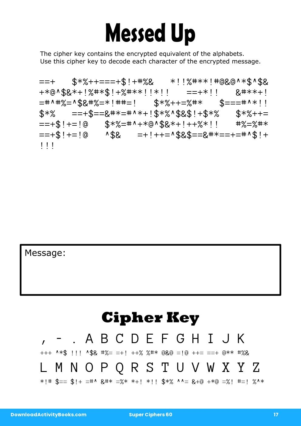 Messed Up in Super Ciphers 60