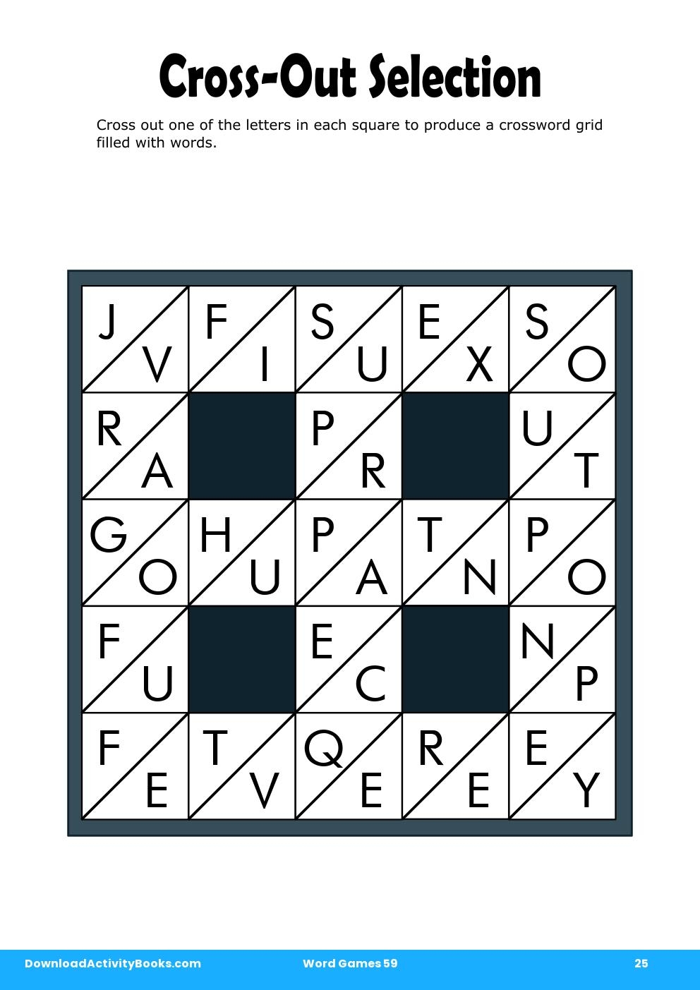 Cross-Out Selection in Word Games 59