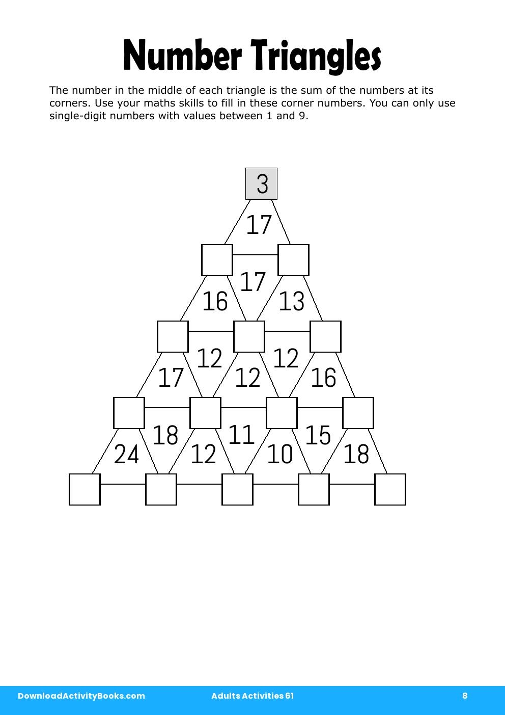 Number Triangles in Adults Activities 61