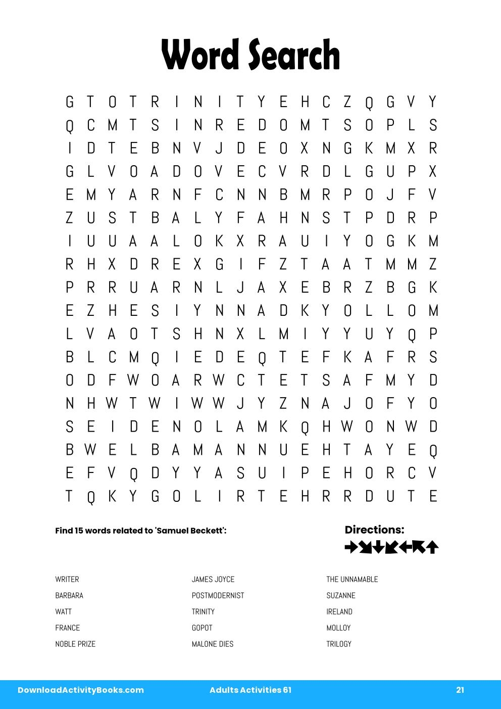 Word Search in Adults Activities 61