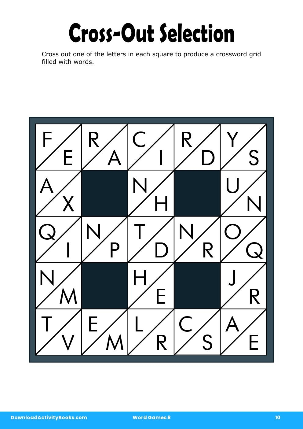 Cross-Out Selection in Word Games 8