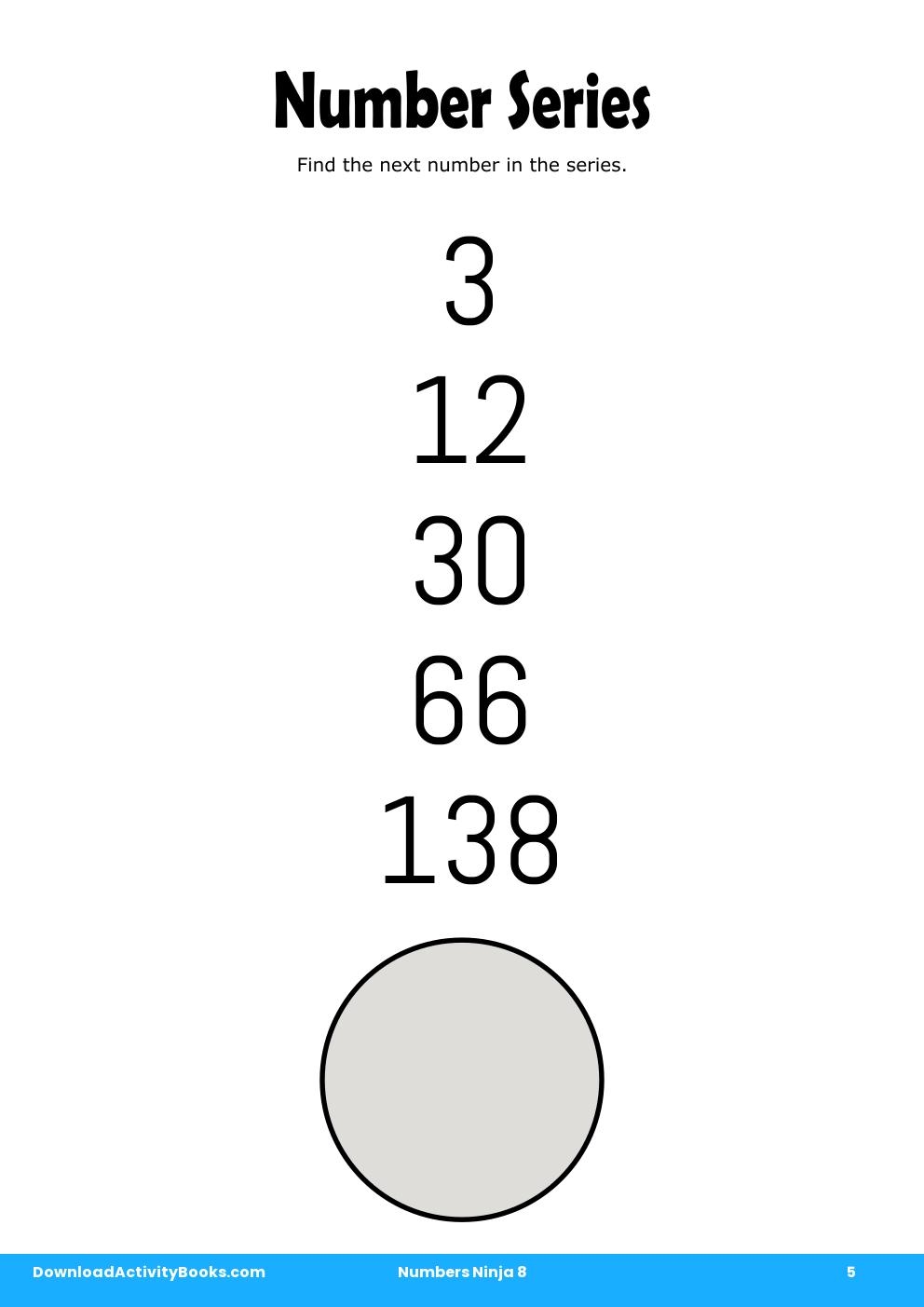 Number Series in Numbers Ninja 8