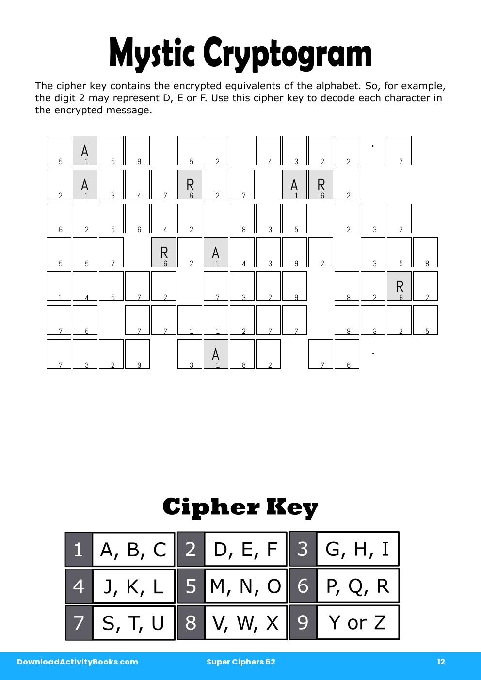 Mystic Cryptogram in Super Ciphers 62
