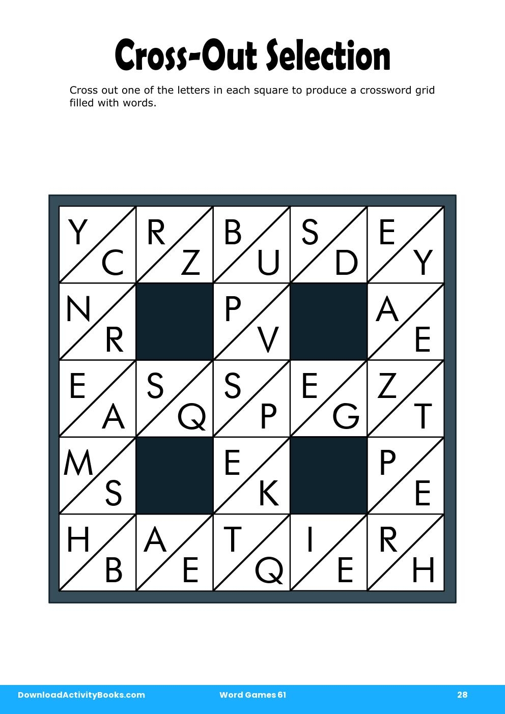 Cross-Out Selection in Word Games 61