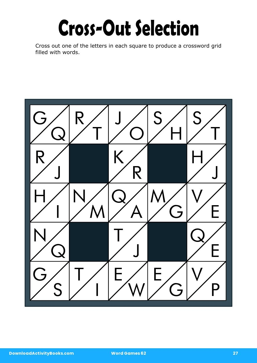 Cross-Out Selection in Word Games 62