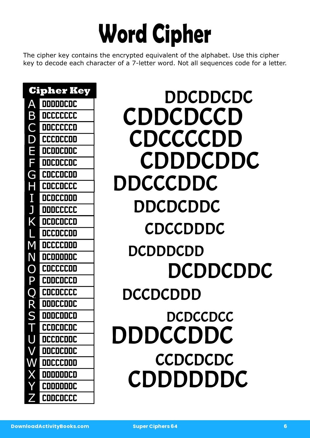Word Cipher in Super Ciphers 64