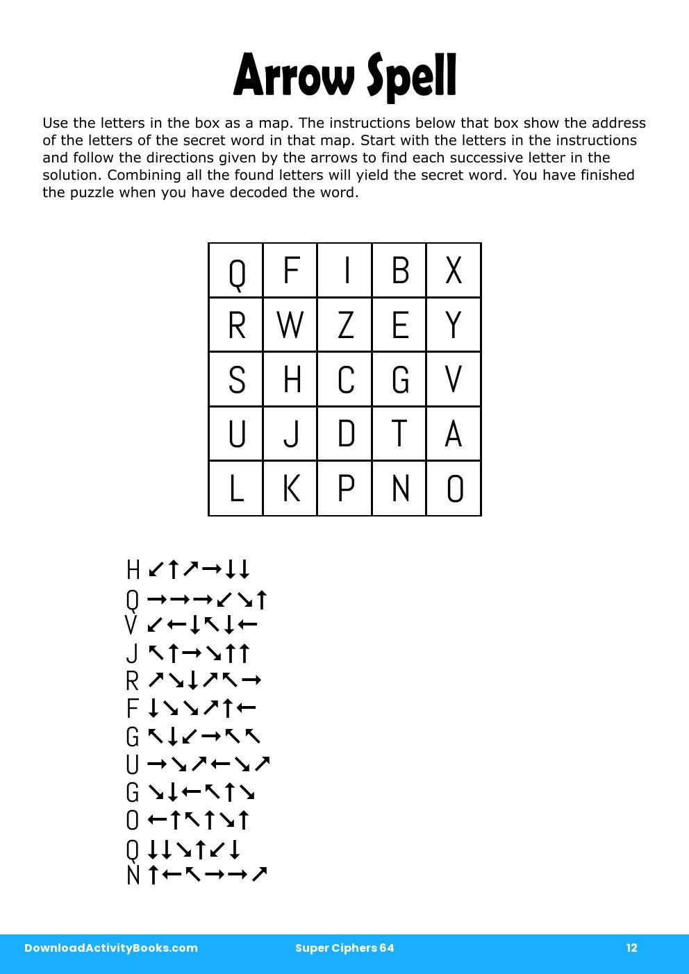 Arrow Spell in Super Ciphers 64