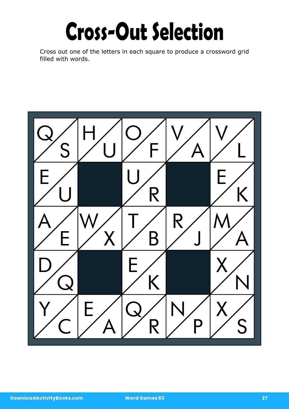 Cross-Out Selection in Word Games 63