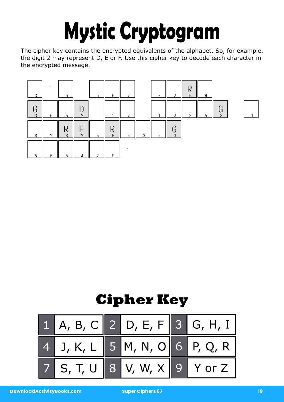 Mystic Cryptogram in Super Ciphers 67