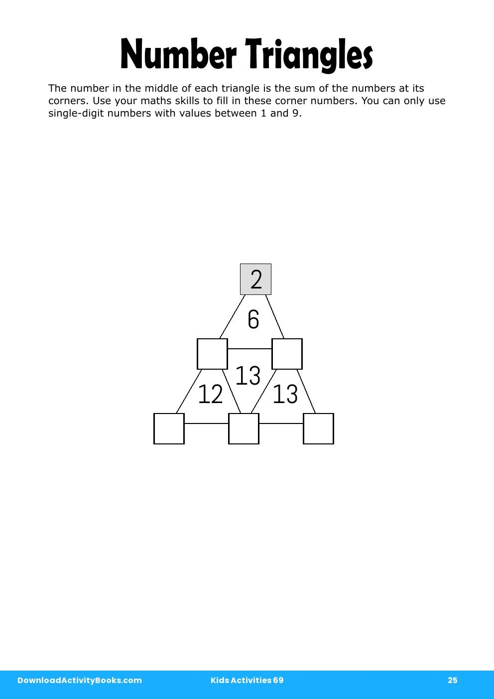 Number Triangles in Kids Activities 69