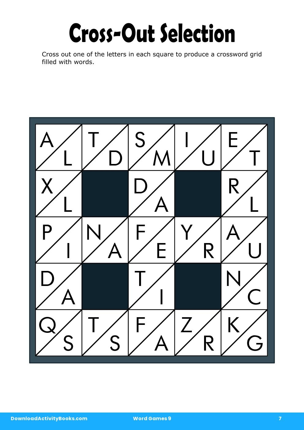 Cross-Out Selection in Word Games 9