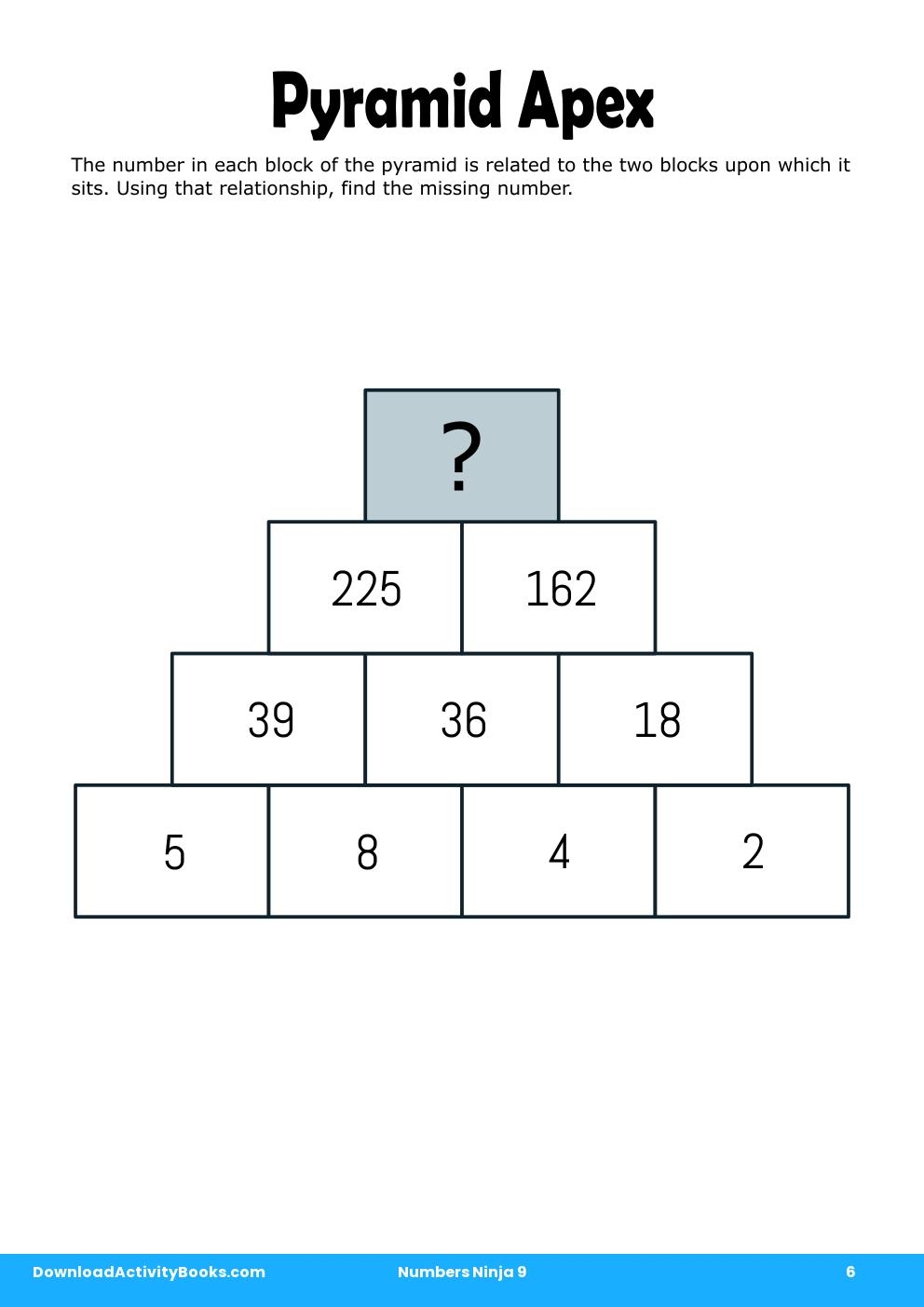 Pyramid Apex in Numbers Ninja 9