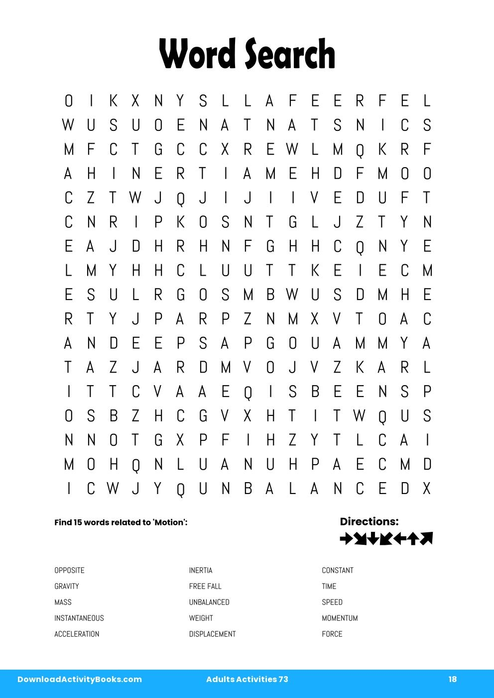 Word Search in Adults Activities 73