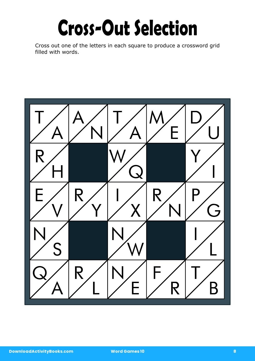 Cross-Out Selection in Word Games 10