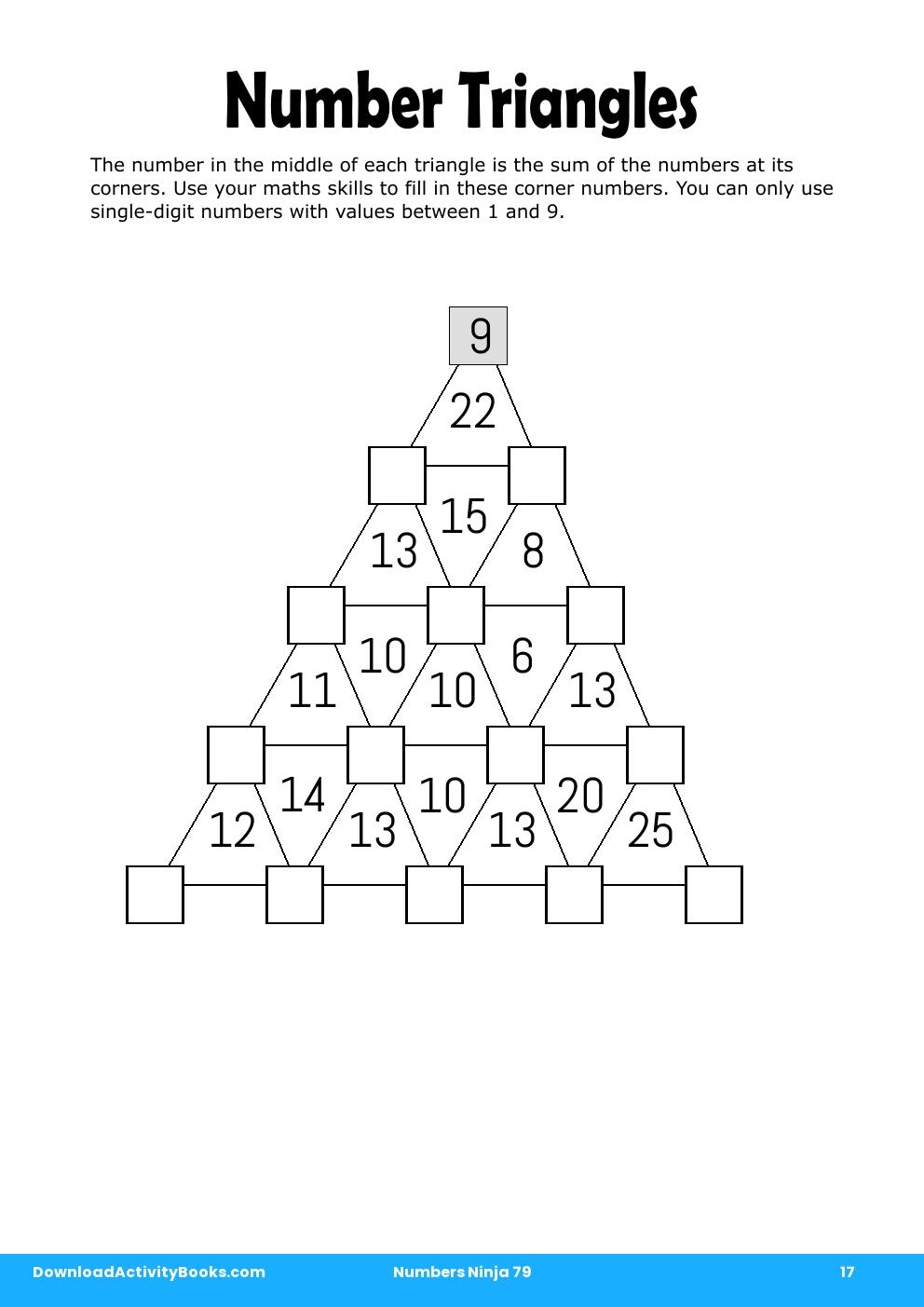 Number Triangles in Numbers Ninja 79