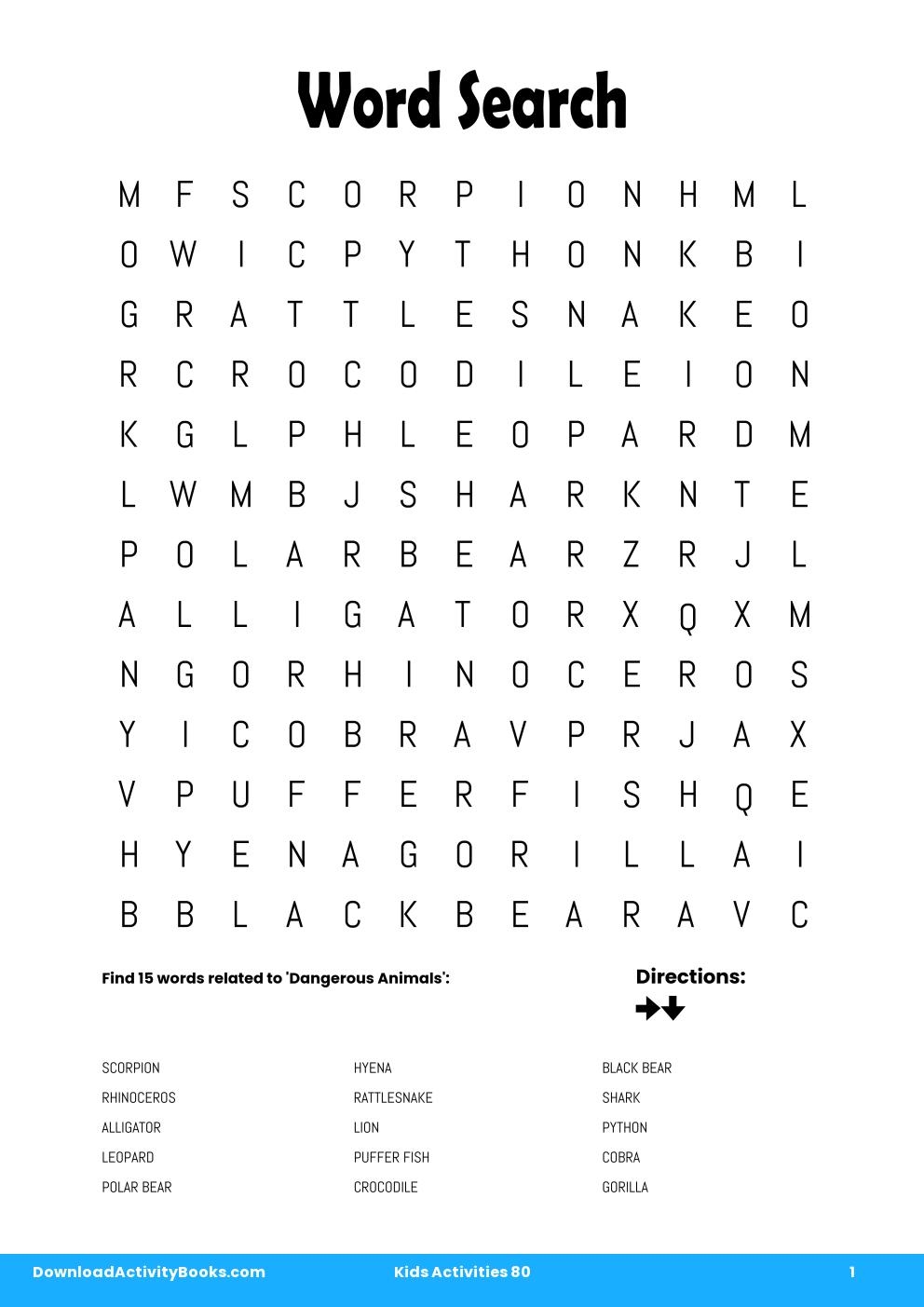 Word Search in Kids Activities 80