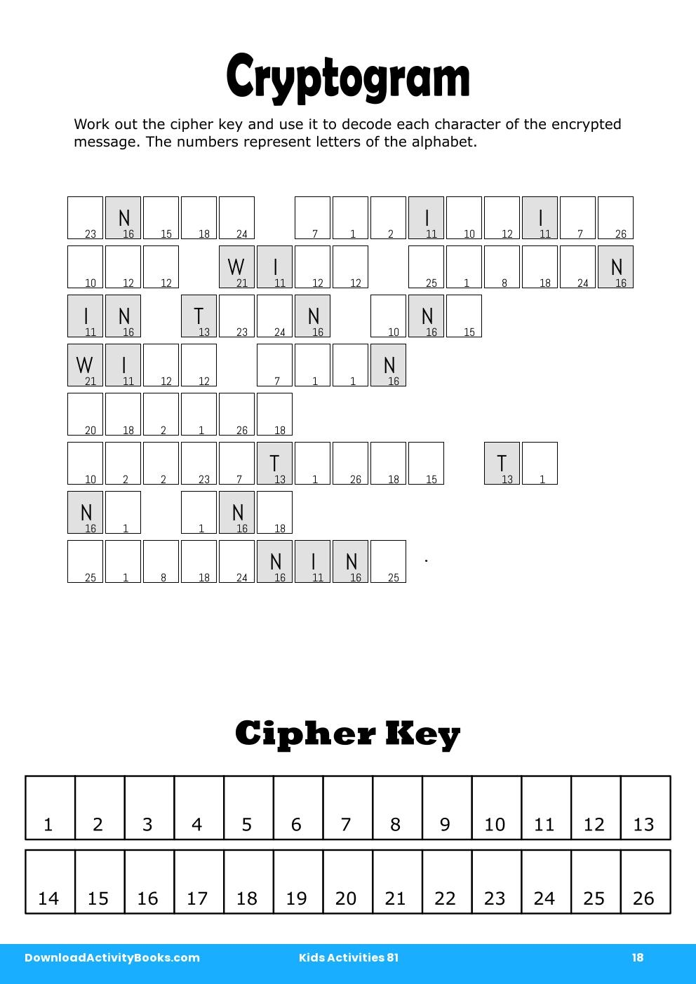 Cryptogram in Kids Activities 81
