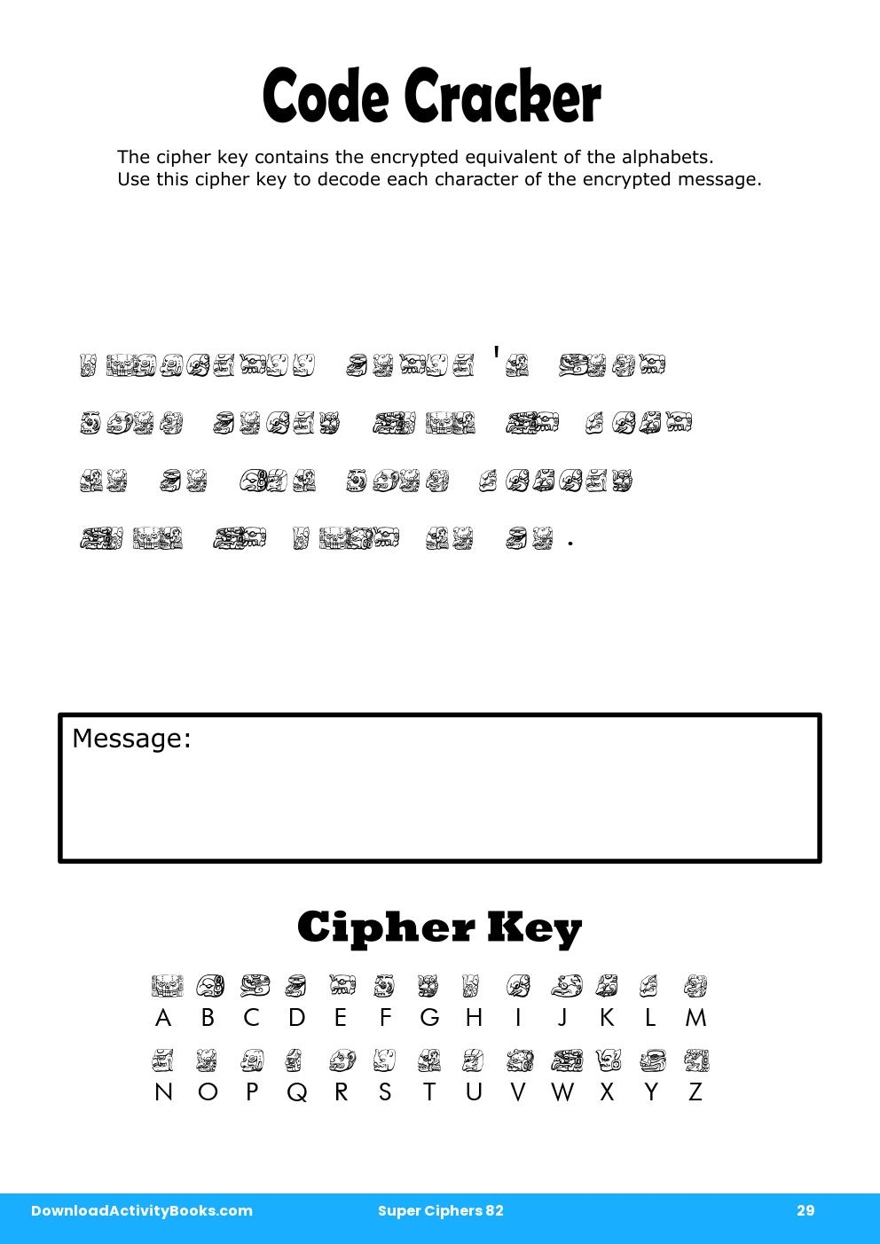 Code Cracker in Super Ciphers 82