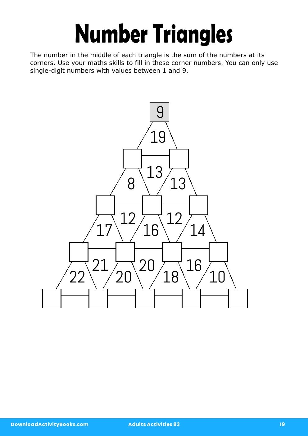 Number Triangles in Adults Activities 83