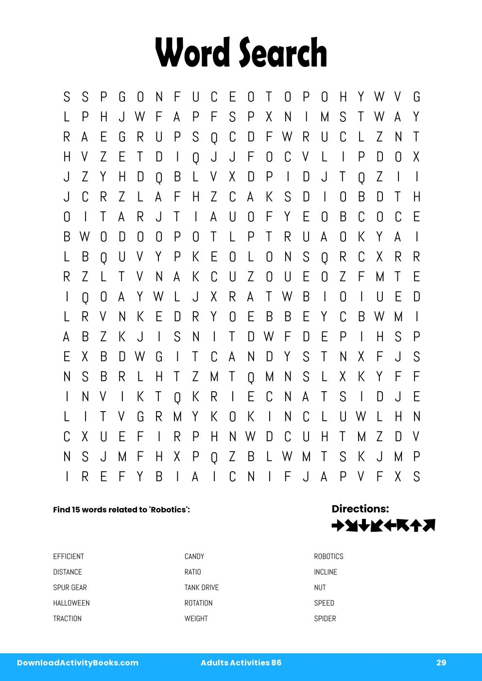 Word Search in Adults Activities 86