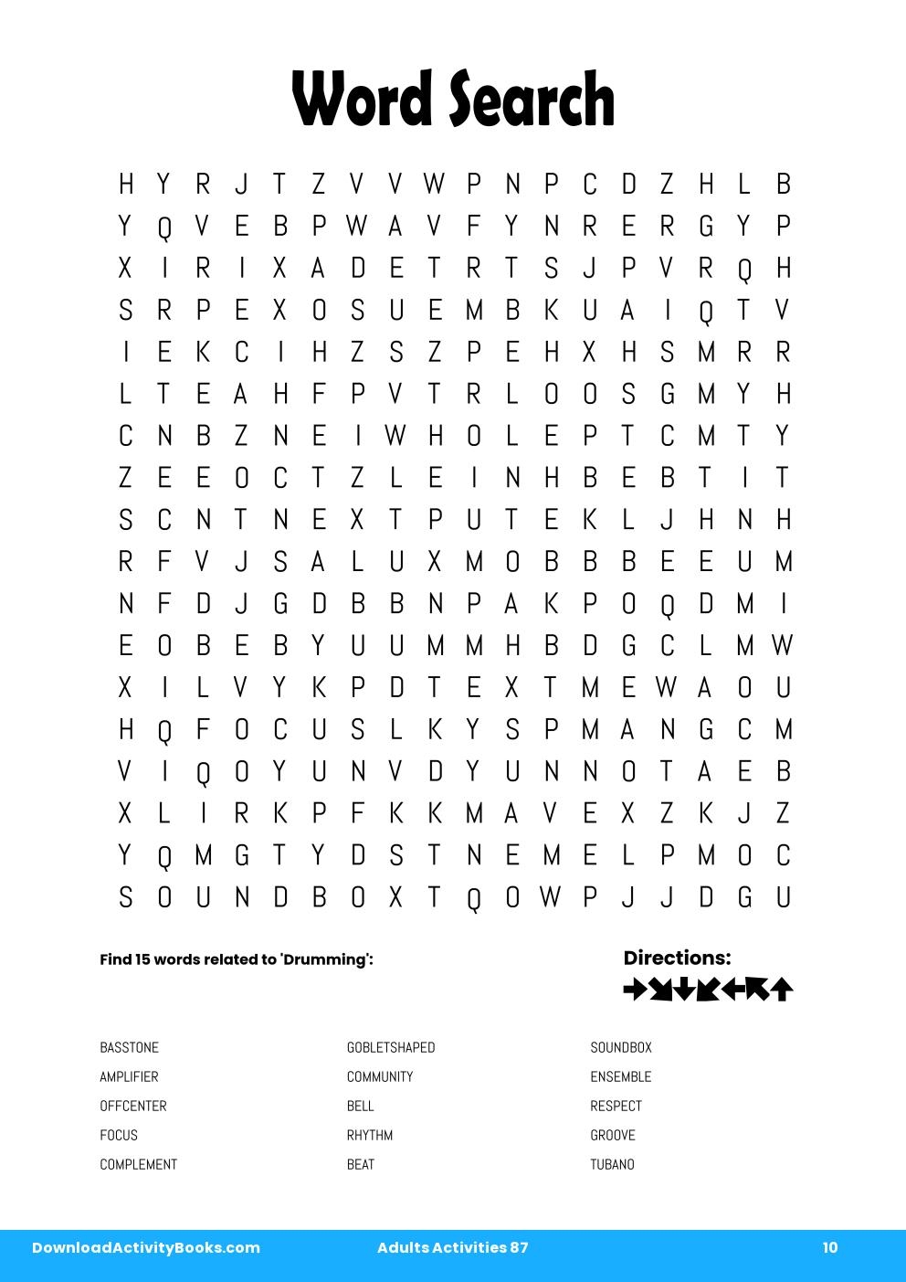 Word Search in Adults Activities 87