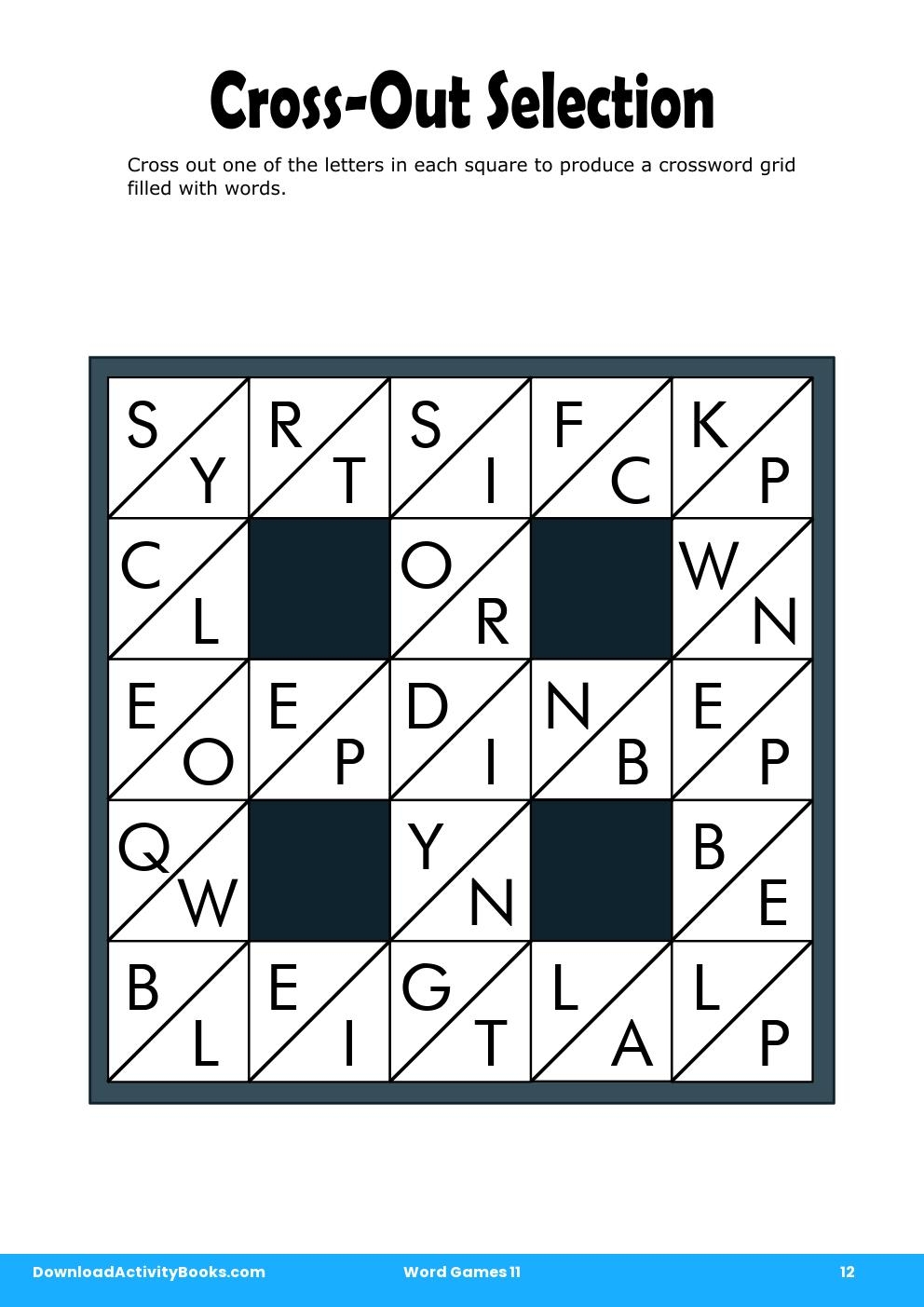Cross-Out Selection in Word Games 11