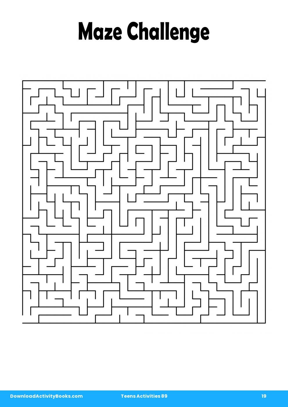 Maze Challenge in Teens Activities 89