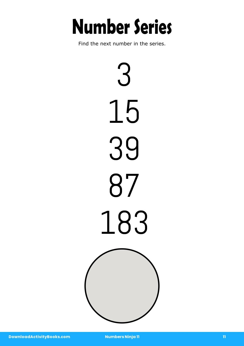 Number Series in Numbers Ninja 11